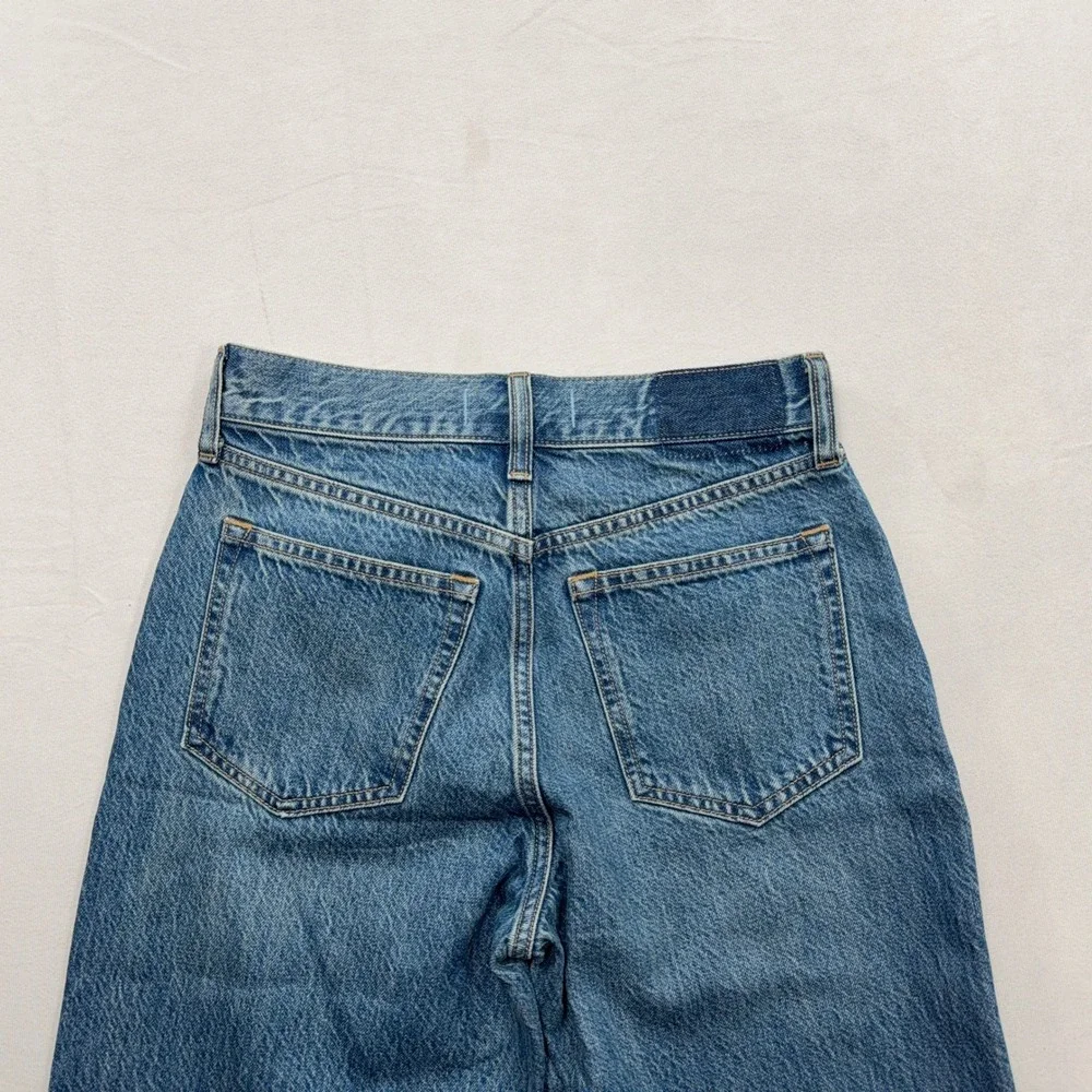 Abercrombie & Fitch Jeans High Rise Loose Medium Wash Denim Womens Size 24 NWT